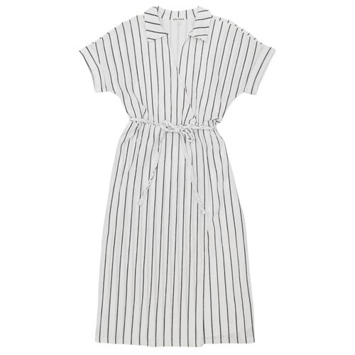 Vestido camisero rayado para mujer