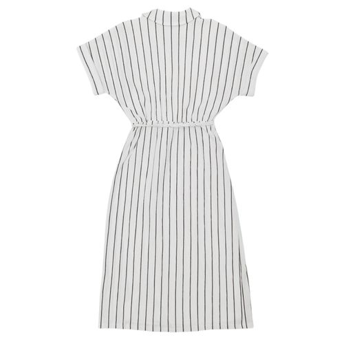 Vestido camisero rayado para mujer