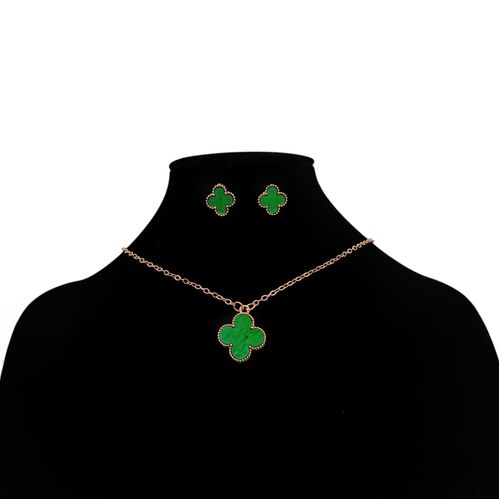 Set de collar y aritos con textura para mujer