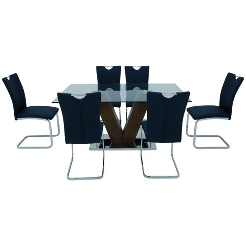 Comedor 6 personas rectangular Valley walnut