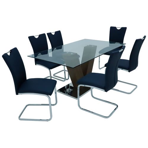 Comedor 6 personas rectangular Valley walnut