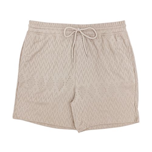 Short beige sólido para hombre