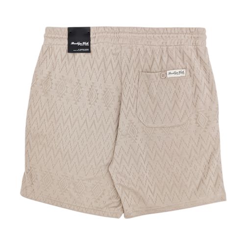 Short beige sólido para hombre