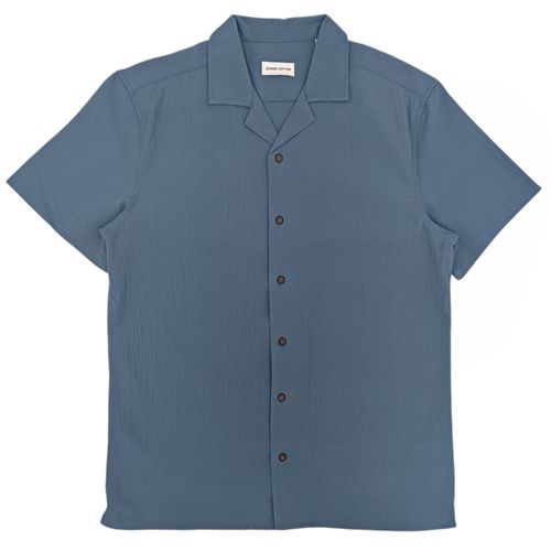 Camisa casual azul para hombre