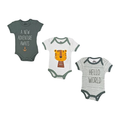Set de 3 mamelucos multicolor para bebé niño
