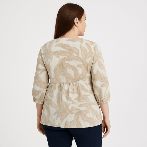 Blusa biege de maternidad para mujer