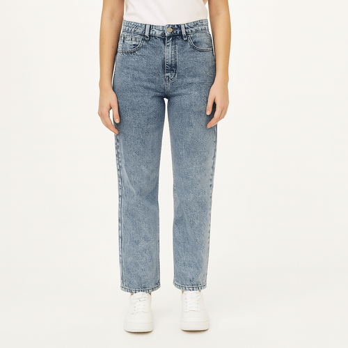 Straight jeans lavado para mujer