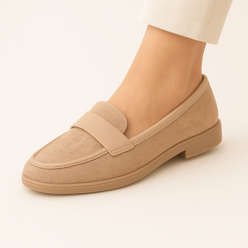 Mocasines beige para mujer