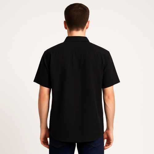 Camisa casual negra para hombre