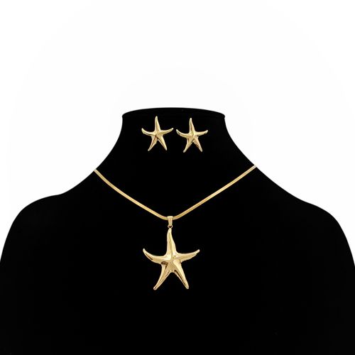 Set de collar y aretes para mujer
