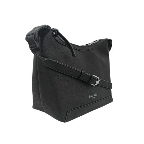 Cartera satchel negra para mujer