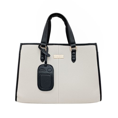 Cartera satchel bicolor para mujer