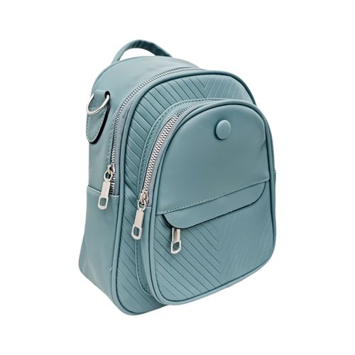 Backpack celeste con textura para mujer