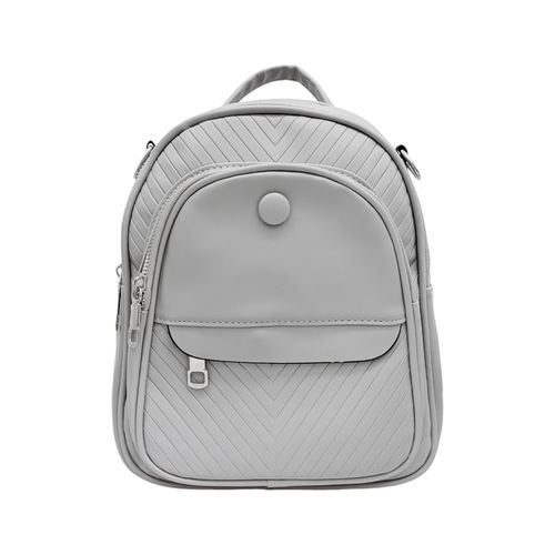 Backpack gris con textura para mujer