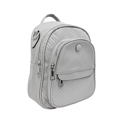 Backpack gris con textura para mujer