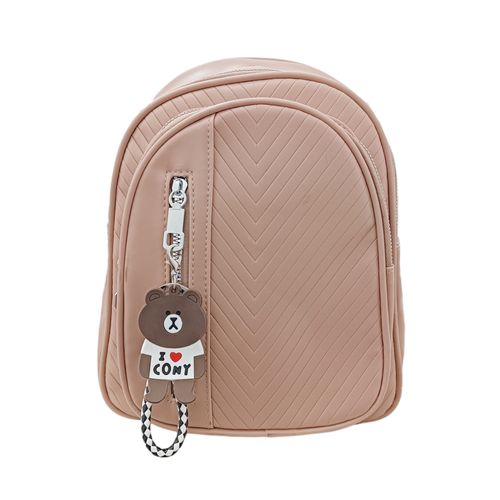 Backpack beige con textura para mujer