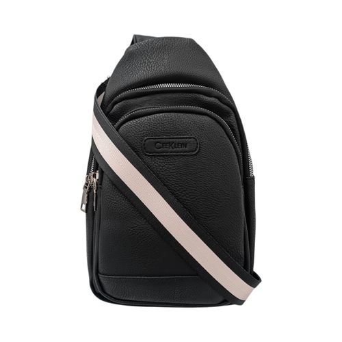 Backpack negra con textura para mujer