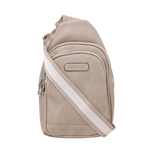 Backpack beige con textura para mujer