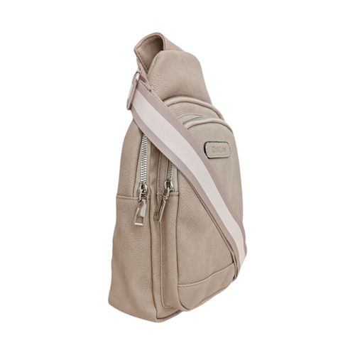 Backpack beige con textura para mujer