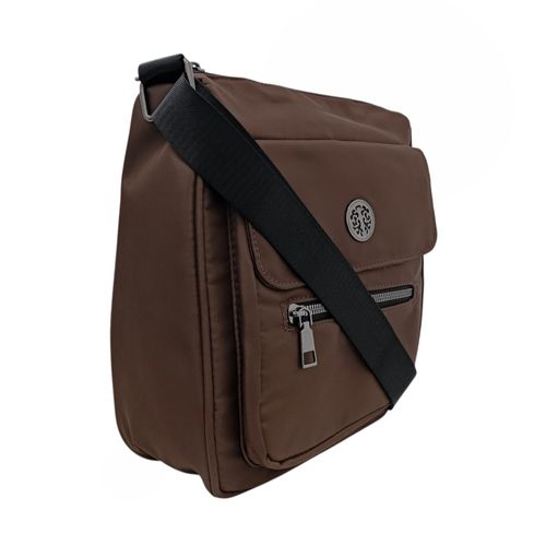 Crossbody café con textura para mujer