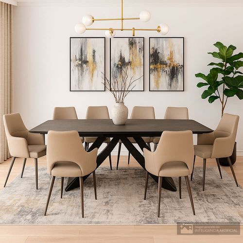 Comedor 8 personas rectangular loisa