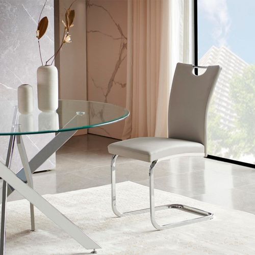 Comedor 4 personas redondo top vidrio Twisted
