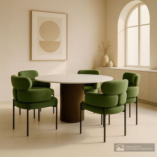 Comedor 4 personas redondo Hampton