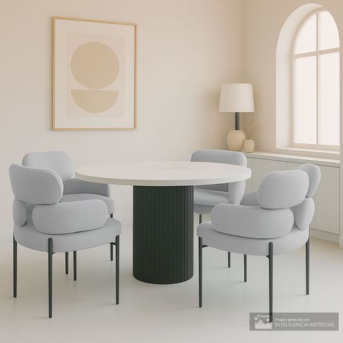 Comedor 4 personas redondo Hampton