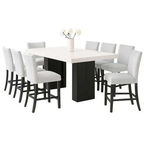 Comedor 8 personas alto top mármol Finley