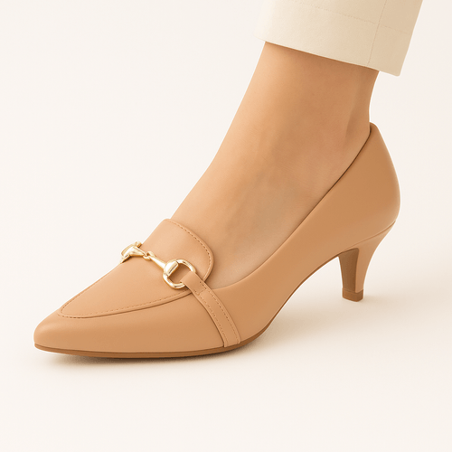 Tacones de vestir rosa para mujer