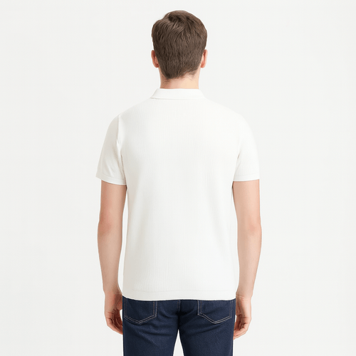 Camisa ivory sólida para hombre