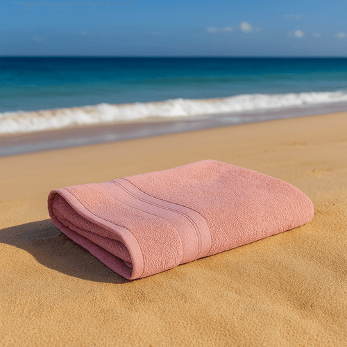 Toalla de baño rosa sólido