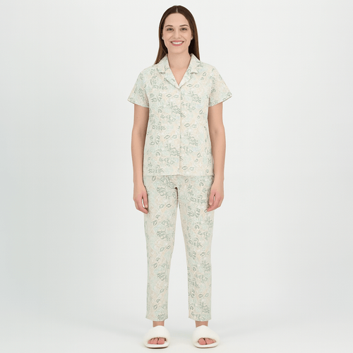 Pijama de pantalón verde para mujer