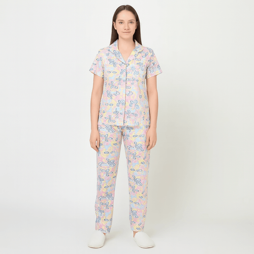 Pijama de pantalón rosa para mujer