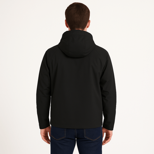 Hoodie negro sólido para hombre