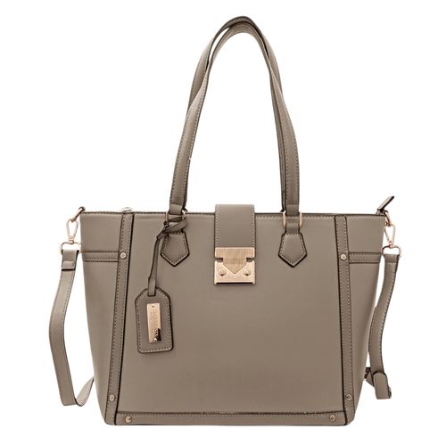 Cartera tote gris para mujer