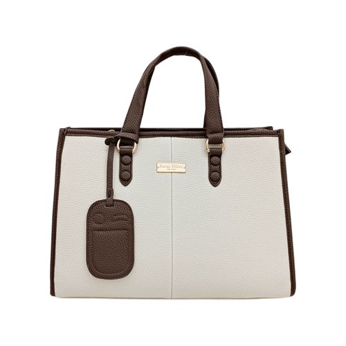 Cartera shopper blanca para mujer