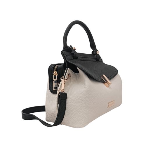 Cartera satchel bicolor para mujer