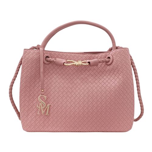Cartera satchel rosa para mujer