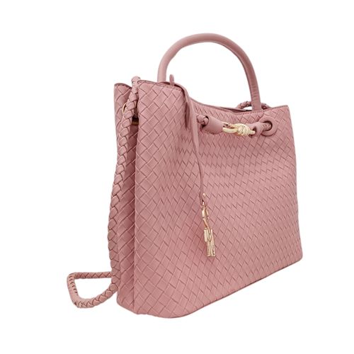Cartera satchel rosa para mujer