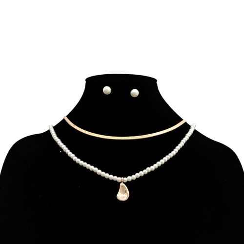 Set de collar y aretes para mujer