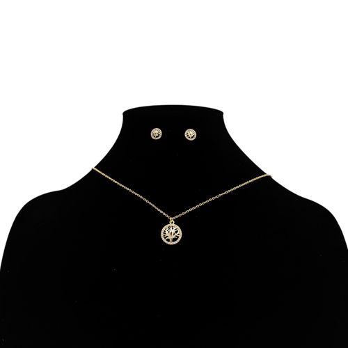 Set de collar y aretes para mujer