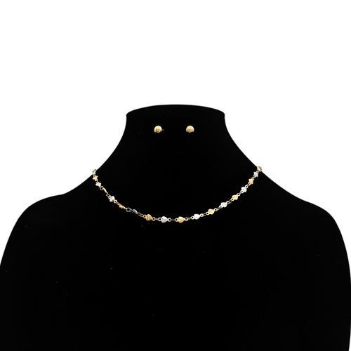 Set de collar y aretes multicolor para mujer