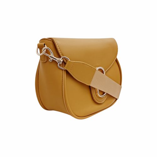 Crossbody amarillo sólido para mujer