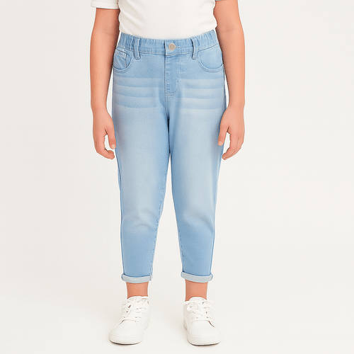 Ankle jeans azul claro para niña