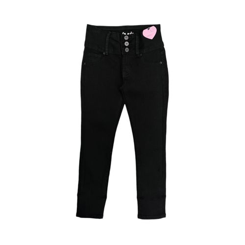 Skinny jeans sólido negro para niña