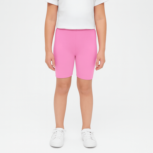 Short rosa sólido para niña