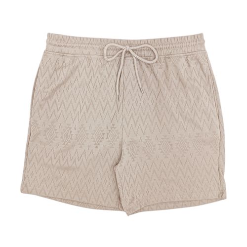 Short beige sólido para hombre