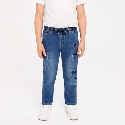 Jogger jeans azul para niño