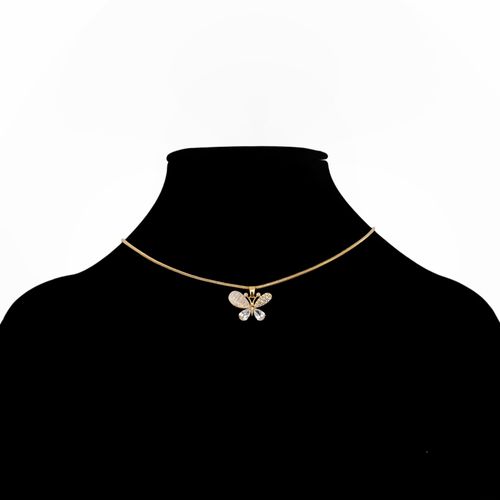 Collar con dije dorado para mujer